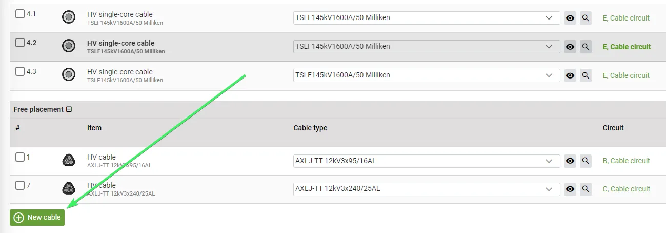add cable from tab