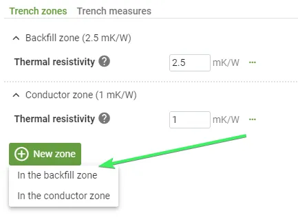 Backfill zone